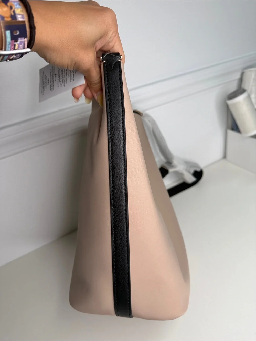 NWT Kate spade Chelsea large duffle crossbody purse warm biege multi